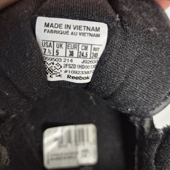 Reebok High-Top Trainers – Black – US 7.5 – Retro Streetwear Normcore Monochrome - Picture 6 of 7